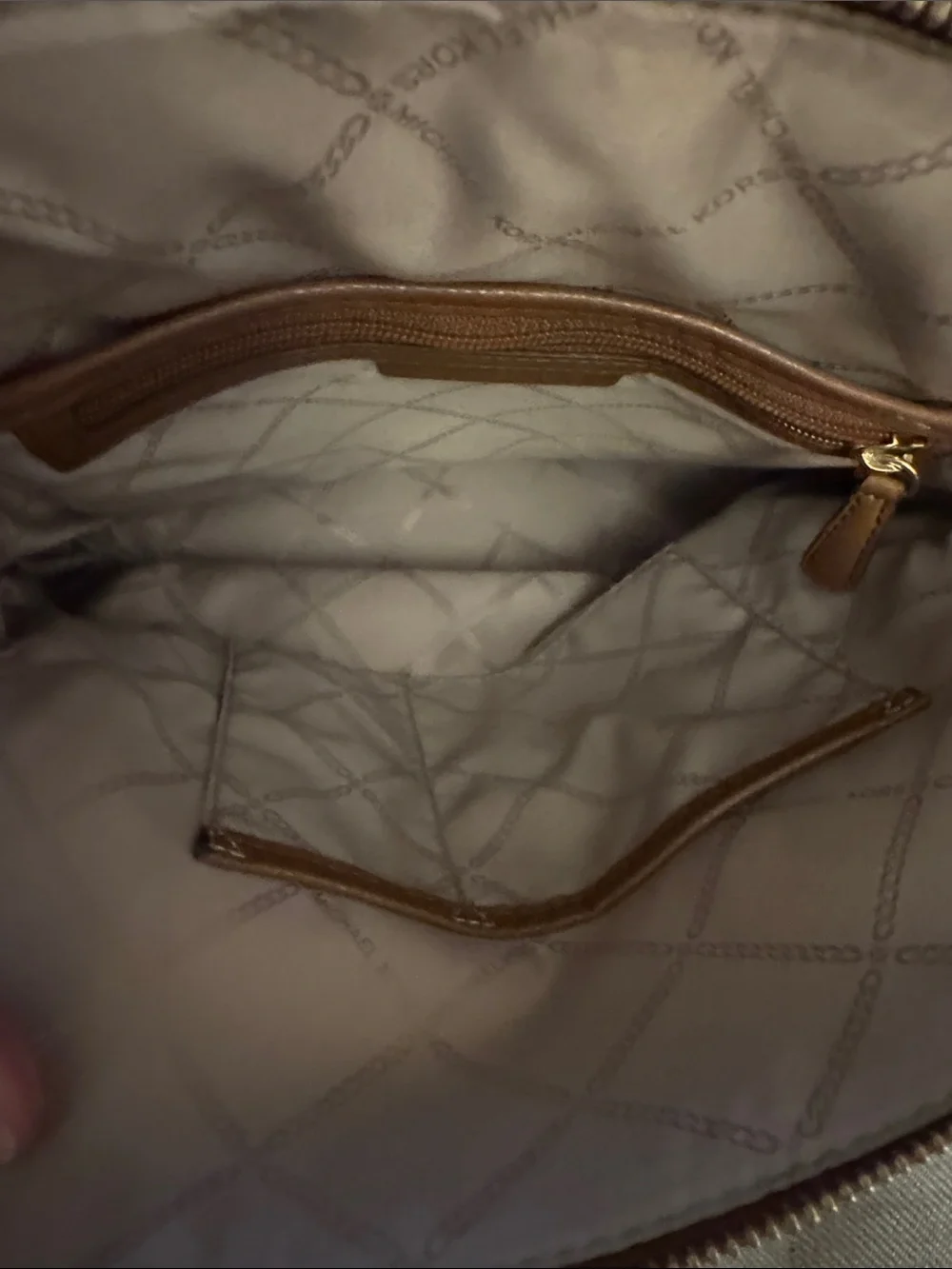 Michael Kors Chestnut Brown Pebbled Leather Backpack with Gold Hardware